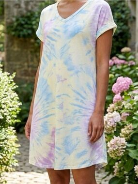 NWOT Vibrant Tie-Dye Mini Dress